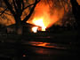 Arson at the running track changing rooms, Victoria Park, Bow, 2002