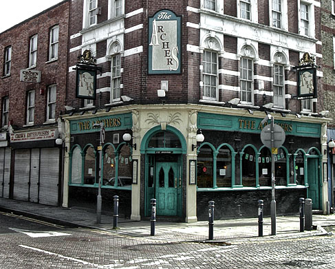 The Archer pub, Brick lane, March 2002