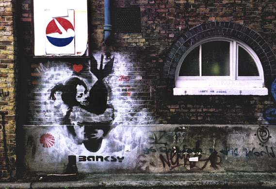 graffiti, Brick Lane, May 2002
