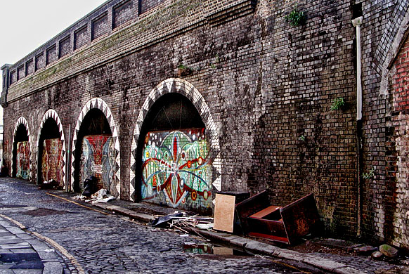 Murals, Grimsby Street, March 2002