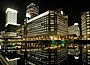 Canary Wharf by night, November 2002