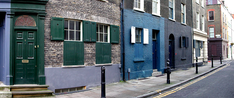 Fournier Street, Spitalfields, March 2002