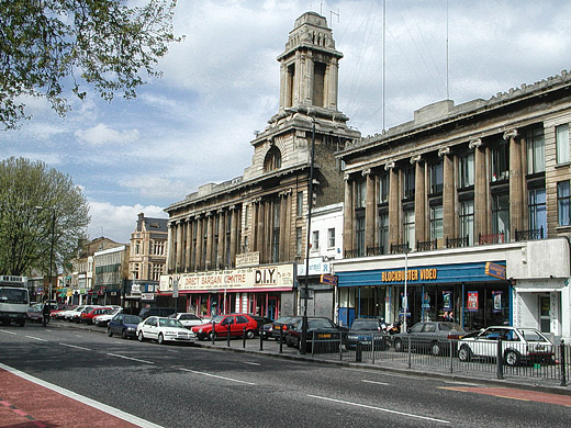 site of Wickhams Department Store, Mile End Road, July 2002