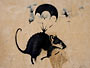 Stencilled rat graffitti, Ravenscroft Street, April 2004