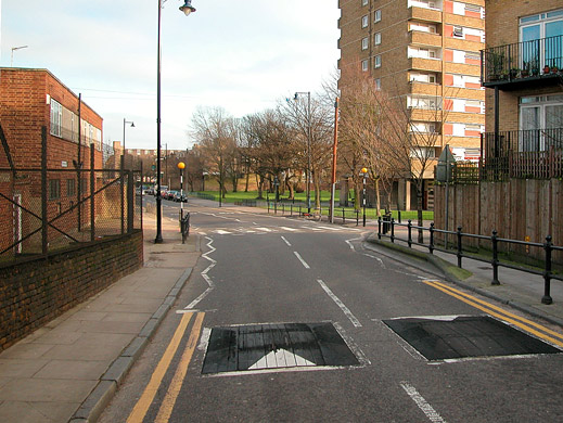 Old Ford Road, Bow, from Skew Bridge looking east, 2002